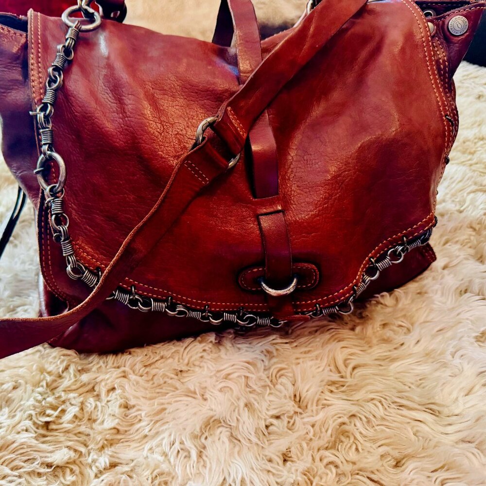 Campomaggi LARGE oversized Crossbody Purse or Overnight Bag - Italian Leather